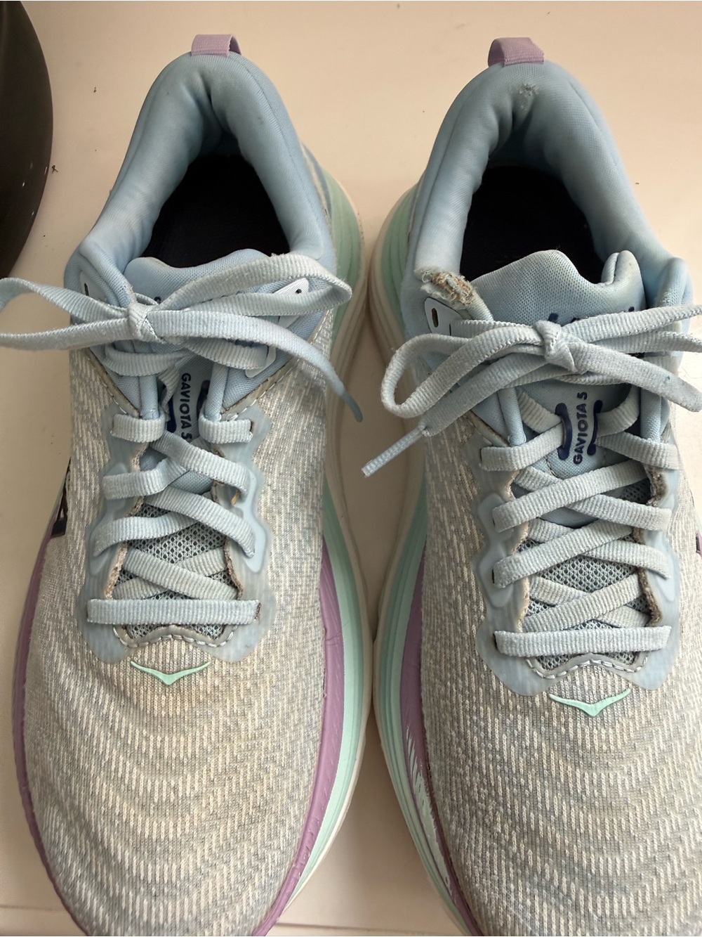 Hoka Gaviota 5 women size 8 Light Blue Running Sneakers with Mint & Purple - Picture 7 of 14